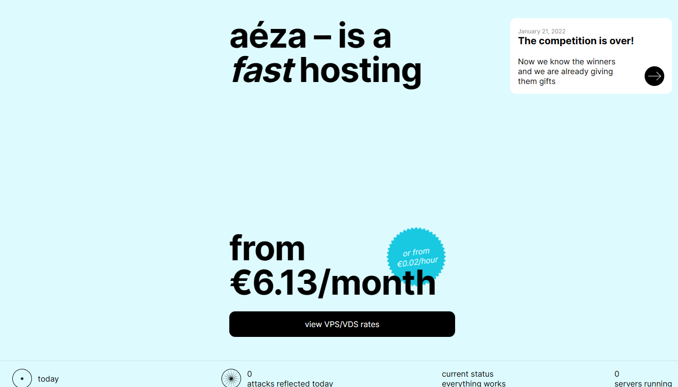 aeza：€6.13/月，欧洲VPS，AMD Ryzen 9+NVMe+1Gbps带宽不限流量，俄罗斯/德国/芬兰/荷兰/瑞典/奥地利