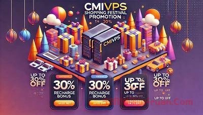#双十一# cmivps：香港BGP/美国AS4837，VPS年付7折、独服买10个月送2月、充值多送20%